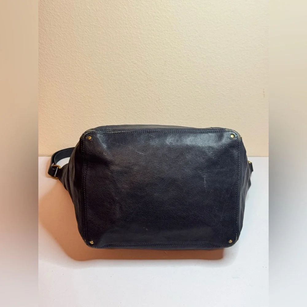 Jerome Dreyfuss Jacques Navy Blue Leather Handbag 2Way